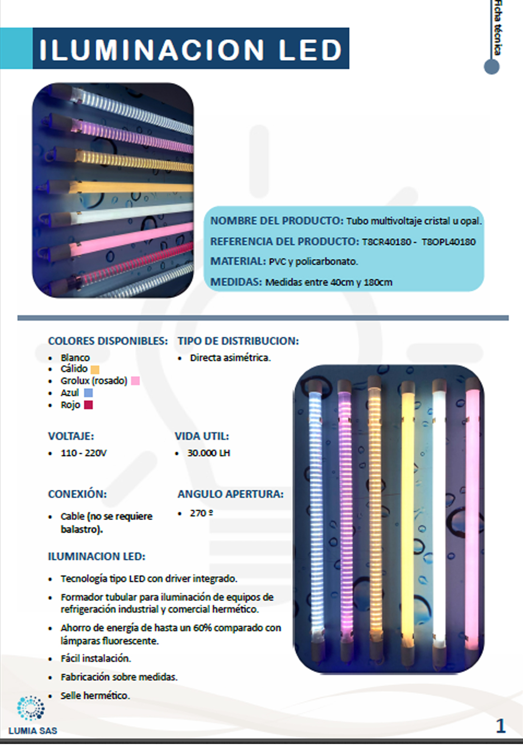1_FICHA TECNICA ILUMINACION LED